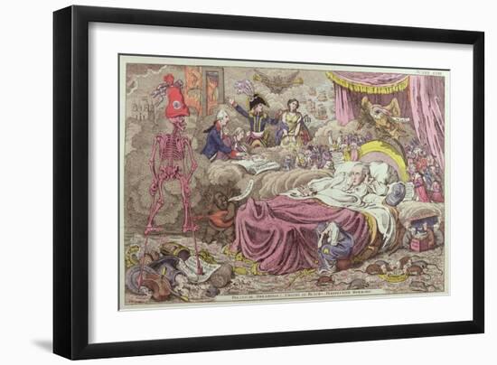 Political Dreamings, Visions of Peace, Prospective Horrors-James Gillray-Framed Giclee Print