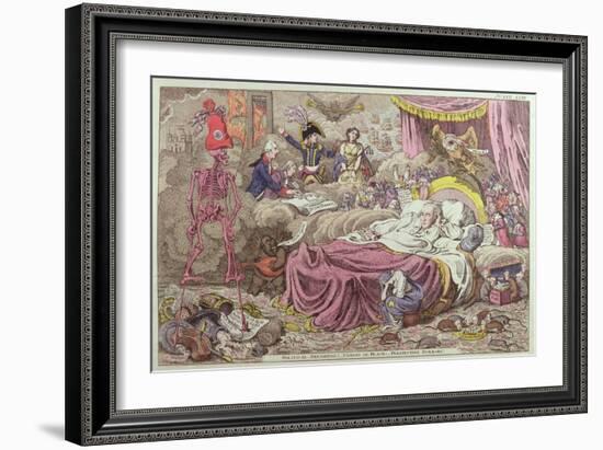 Political Dreamings, Visions of Peace, Prospective Horrors-James Gillray-Framed Giclee Print