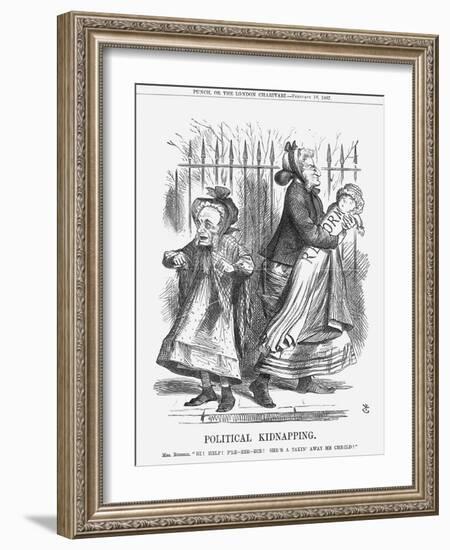 Political Kidnapping, 1867-John Tenniel-Framed Giclee Print