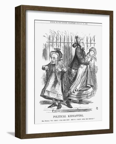 Political Kidnapping, 1867-John Tenniel-Framed Giclee Print