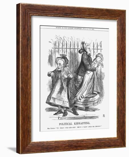Political Kidnapping, 1867-John Tenniel-Framed Giclee Print