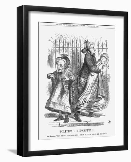 Political Kidnapping, 1867-John Tenniel-Framed Giclee Print