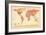 Political Map of the World Map-Michael Tompsett-Framed Art Print