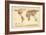 Political Map of the World Map-Michael Tompsett-Framed Art Print