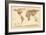 Political Map of the World Map-Michael Tompsett-Framed Art Print