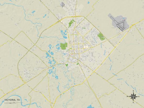 Political Map of Victoria, TX Photo by | Art.com