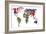 Political Map of World-michal812-Framed Art Print