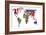 Political Map of World-michal812-Framed Art Print