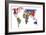 Political Map of World-michal812-Framed Art Print