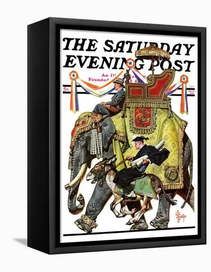 "Political Party Symbols," Saturday Evening Post Cover, October 17, 1936-Joseph Christian Leyendecker-Framed Premier Image Canvas