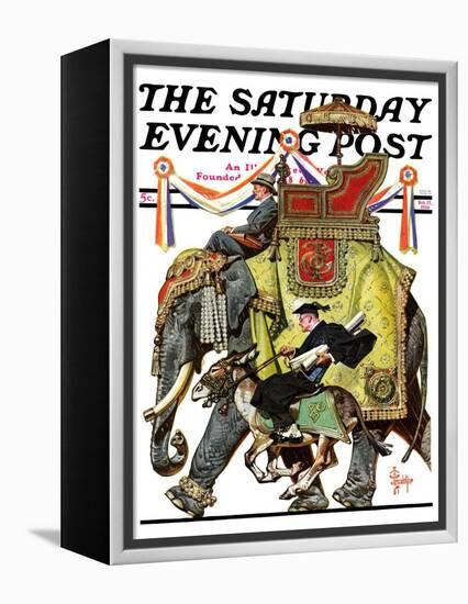 "Political Party Symbols," Saturday Evening Post Cover, October 17, 1936-Joseph Christian Leyendecker-Framed Premier Image Canvas