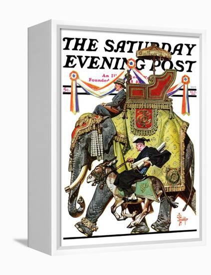 "Political Party Symbols," Saturday Evening Post Cover, October 17, 1936-Joseph Christian Leyendecker-Framed Premier Image Canvas