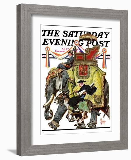 "Political Party Symbols," Saturday Evening Post Cover, October 17, 1936-Joseph Christian Leyendecker-Framed Giclee Print