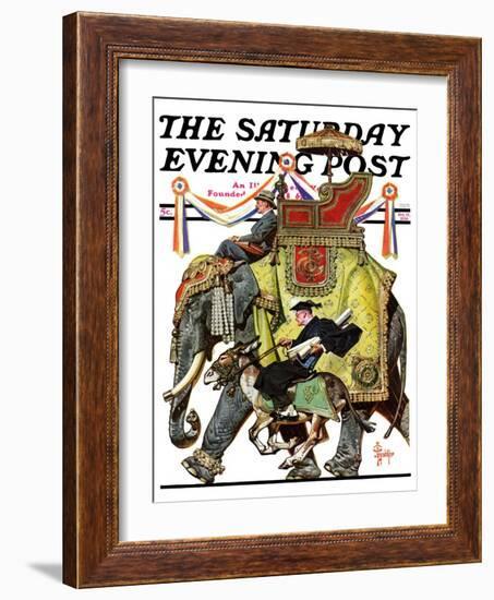 "Political Party Symbols," Saturday Evening Post Cover, October 17, 1936-Joseph Christian Leyendecker-Framed Giclee Print