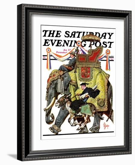 "Political Party Symbols," Saturday Evening Post Cover, October 17, 1936-Joseph Christian Leyendecker-Framed Giclee Print