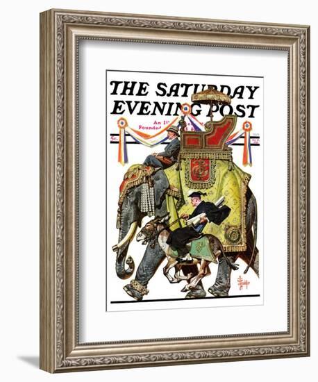 "Political Party Symbols," Saturday Evening Post Cover, October 17, 1936-Joseph Christian Leyendecker-Framed Giclee Print