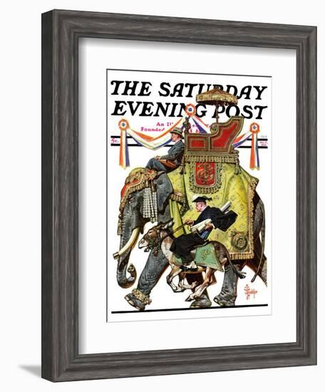 "Political Party Symbols," Saturday Evening Post Cover, October 17, 1936-Joseph Christian Leyendecker-Framed Giclee Print