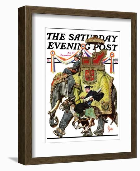 "Political Party Symbols," Saturday Evening Post Cover, October 17, 1936-Joseph Christian Leyendecker-Framed Giclee Print