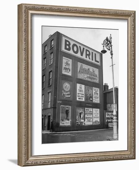 Political Posters Covering the Wall of a Building-Tony Linck-Framed Photographic Print