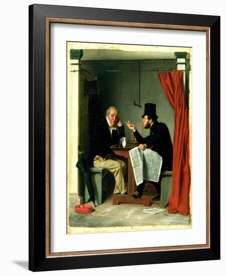 Politics in an Oyster House, 1848-Richard Caton Woodville-Framed Giclee Print