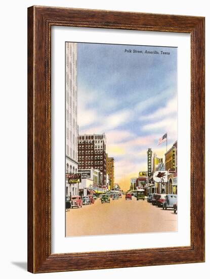 Polk Street, Amarillo, Texas-null-Framed Art Print