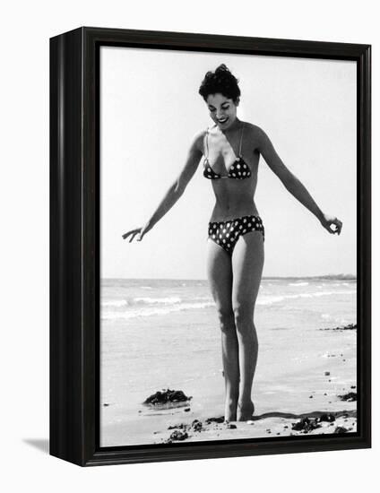 Polka Dot Bikini 1950s-null-Framed Premier Image Canvas