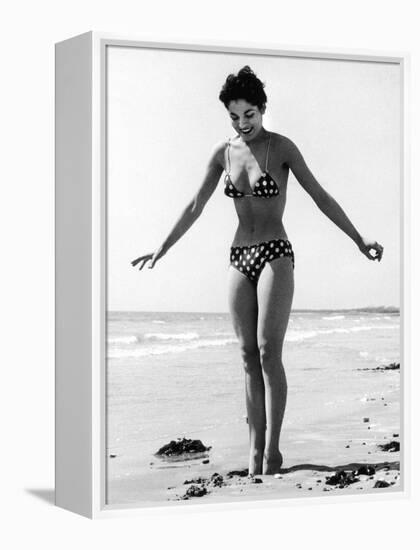 Polka Dot Bikini 1950s-null-Framed Premier Image Canvas