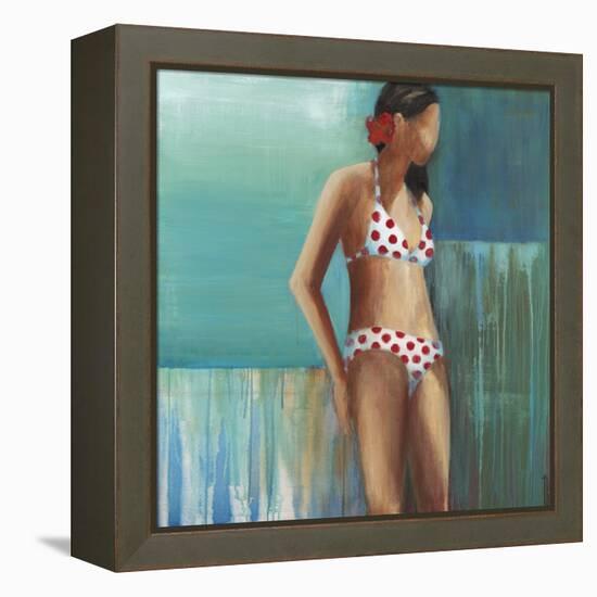 Polka Dot Bikini-Terri Burris-Framed Stretched Canvas