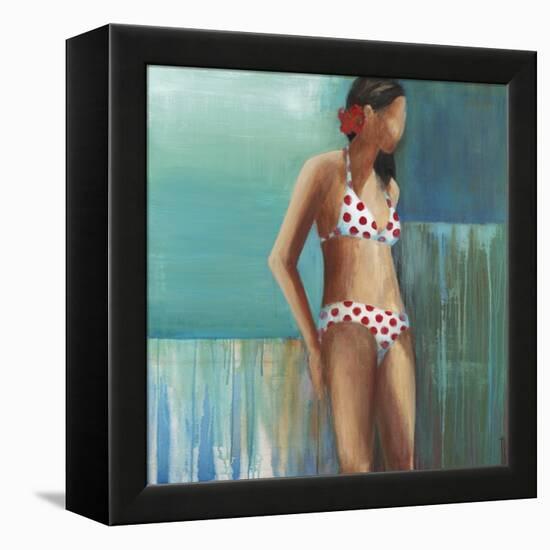 Polka Dot Bikini-Terri Burris-Framed Stretched Canvas