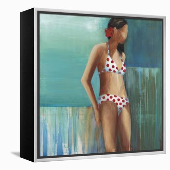 Polka Dot Bikini-Terri Burris-Framed Stretched Canvas