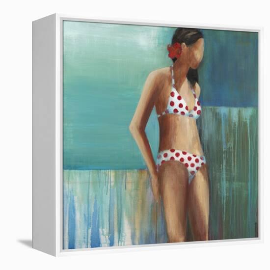 Polka Dot Bikini-Terri Burris-Framed Stretched Canvas