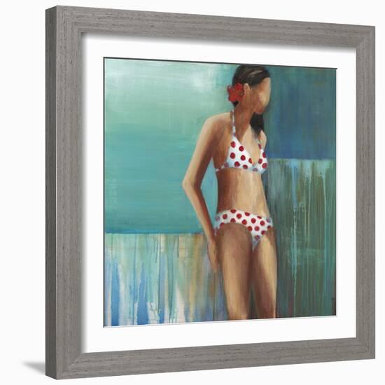 Polka Dot Bikini-Terri Burris-Framed Art Print