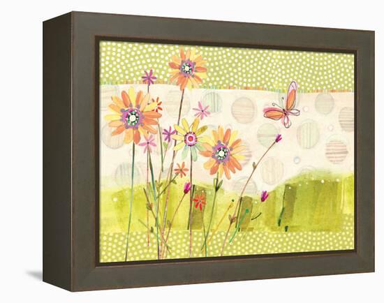 Polka Dot Butterfly1-Robbin Rawlings-Framed Stretched Canvas