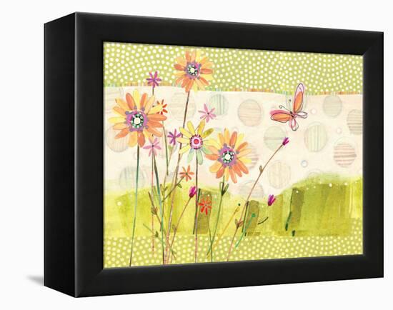 Polka Dot Butterfly1-Robbin Rawlings-Framed Stretched Canvas