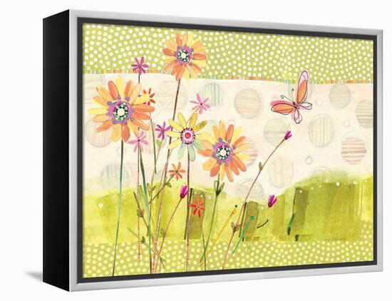 Polka Dot Butterfly1-Robbin Rawlings-Framed Stretched Canvas