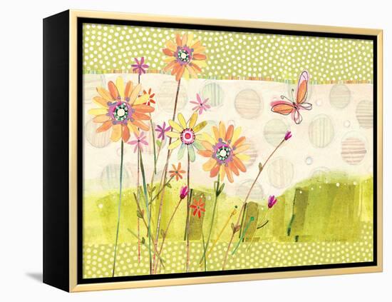 Polka Dot Butterfly1-Robbin Rawlings-Framed Stretched Canvas