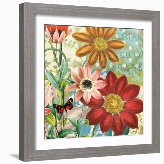 Polka Dot Dahlia-Walter Robertson-Framed Art Print