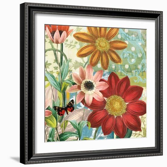 Polka Dot Dahlia-Walter Robertson-Framed Art Print