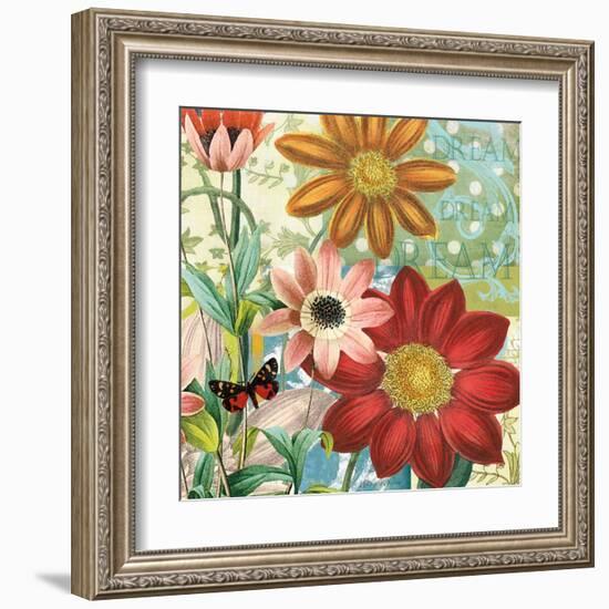 Polka Dot Dahlia-Walter Robertson-Framed Art Print