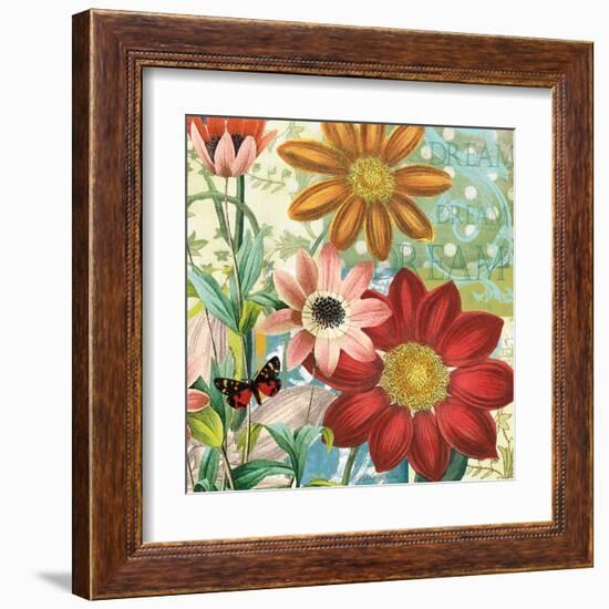 Polka Dot Dahlia-Walter Robertson-Framed Art Print