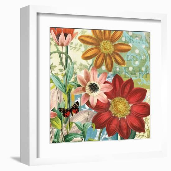 Polka Dot Dahlia-Walter Robertson-Framed Art Print