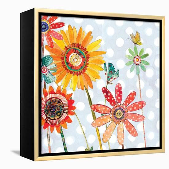 Polka Dot Delight - Daisy-Robbin Rawlings-Framed Stretched Canvas