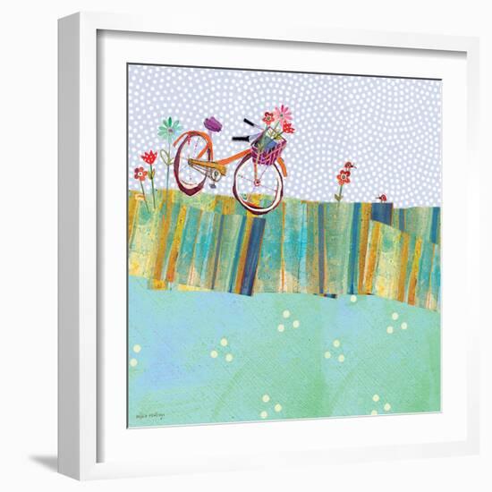 Polka Dot Delight - Tangerine Bicycle-Robbin Rawlings-Framed Premium Giclee Print