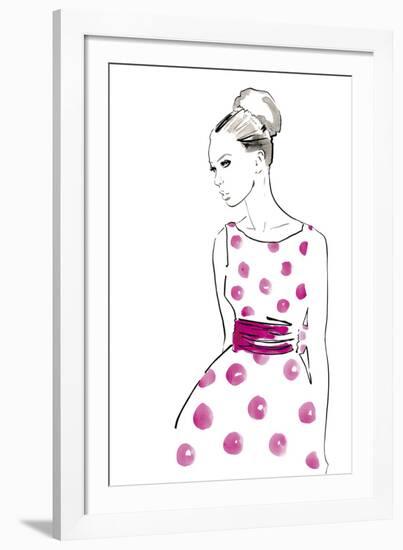 Polka Dot Dress-Johanna Fernihough-Framed Giclee Print