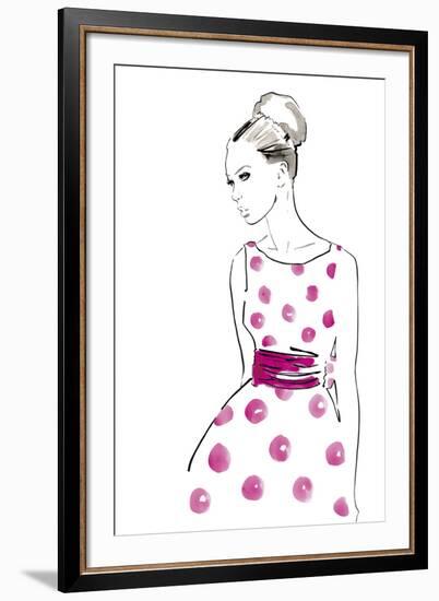 Polka Dot Dress-Johanna Fernihough-Framed Giclee Print