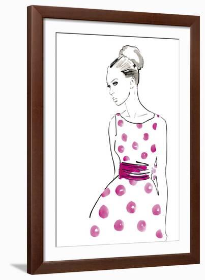 Polka Dot Dress-Johanna Fernihough-Framed Giclee Print