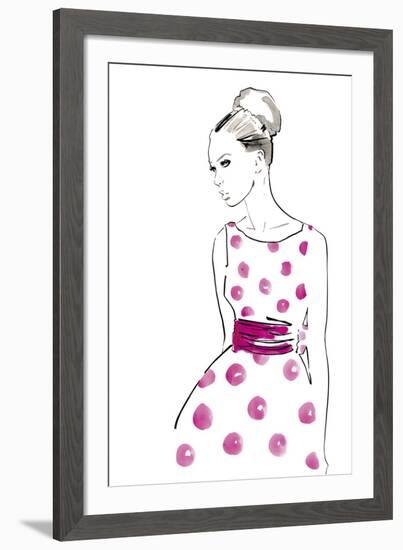 Polka Dot Dress-Johanna Fernihough-Framed Giclee Print