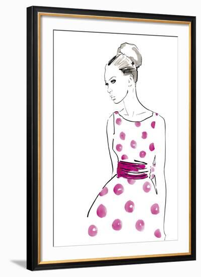 Polka Dot Dress-Johanna Fernihough-Framed Giclee Print