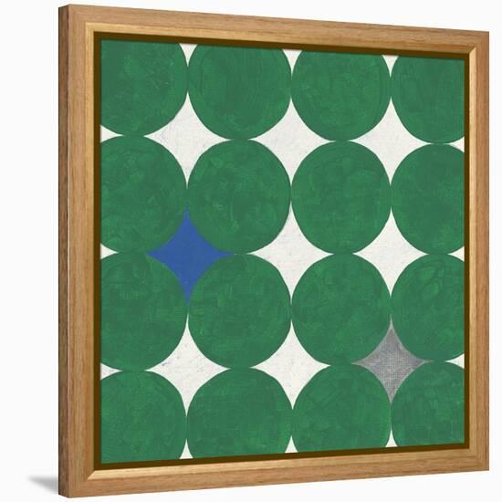 Polka Dot Emerald-Tom Grijalva-Framed Stretched Canvas