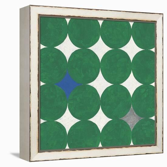 Polka Dot Emerald-Tom Grijalva-Framed Stretched Canvas